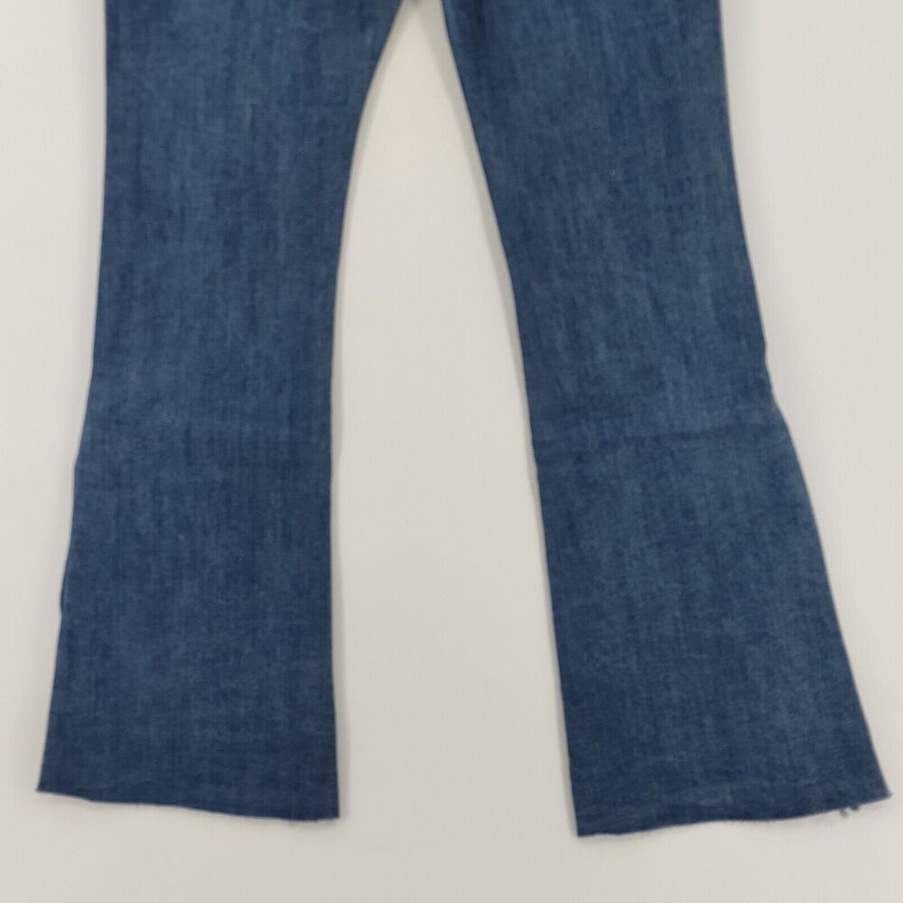 Urban Revivo ASOS Split Hem Flare Jeans NWT Blue High Rise Bootcut Size 4 - Picture 10 of 16